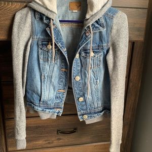 AE hooded denim jacket